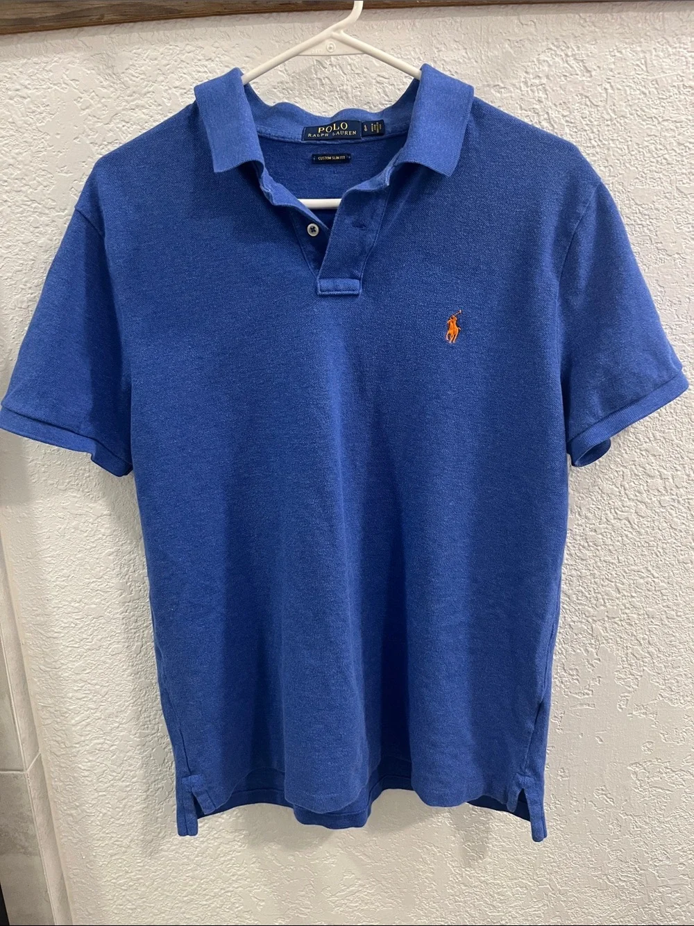 Polo by Ralph Lauren Royal Blue Short Sleeve Polo with Orange Logo